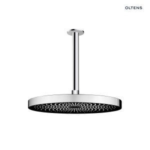 Oltens Vann deszczownica 26x26 cm okrągła z ramieniem sufitowym Aera chrom 36091100