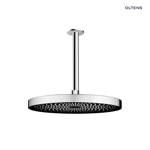 Oltens Vann deszczownica 26x26 cm okrągła z ramieniem sufitowym Aera chrom 36091100
