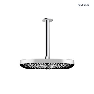 Oltens Vann (S) deszczownica 26x26 cm kwadratowa z ramieniem sufitowym Aera chrom 36092100