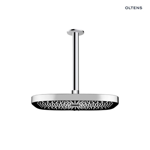 Oltens Vann (S) deszczownica 26x26 cm kwadratowa z ramieniem sufitowym Aera chrom 36092100