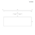 Oltens Lun blat naszafkowy 140 cm czarny mat 63032300