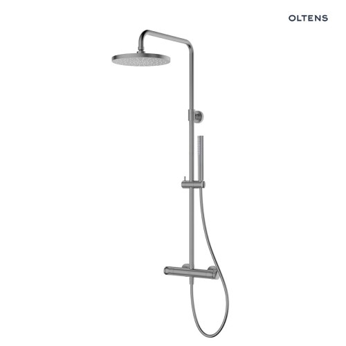 Oltens Vassa zestaw prysznicowy z baterią termostatyczną grafit 36508400