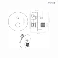 Oltens Hamnes bateria wannowo - prysznicowa podtynkowa kompletna miedź szczotkowana 34106610