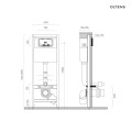 Oltens Triberg stelaż do miski WC 40 cm 50011000