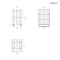 Oltens Lun kosz cargo do szafki 40 cm chrom 69902100