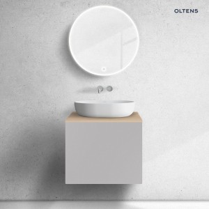 Zestaw Oltens Lun szafka podumywalkowa 60 cm z blatem kaszmir/dąb 68691900