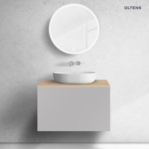 Zestaw Oltens Lun szafka podumywalkowa 80 cm z blatem kaszmir/dąb 68692900