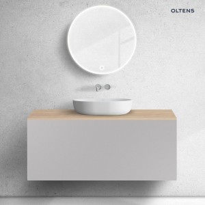 Zestaw Oltens Lun szafka podumywalkowa 120 cm z blatem kaszmir/dąb 68694900