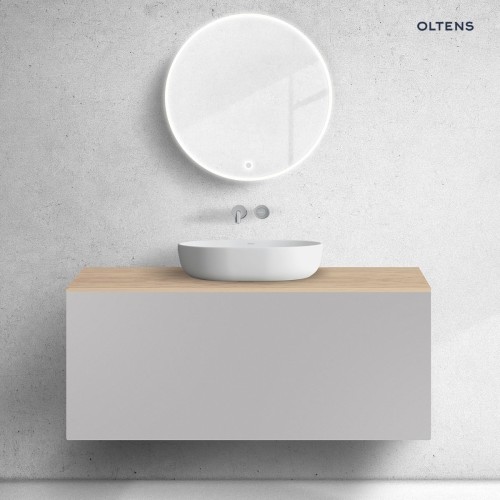 Zestaw Oltens Lun szafka podumywalkowa 120 cm z blatem kaszmir/dąb 68694900