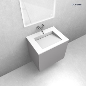 Zestaw Oltens Lun szafka podumywalkowa 60 cm z umywalką Stila  LavaForm kaszmir/biały mat 68759900