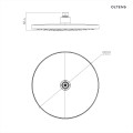 Oltens Pluva deszczownica 25 cm złoty połysk 37010800