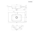 Oltens Hamnes umywalka 80x46,1 cm prostokątna meblowa PureSurface biały mat 40213900