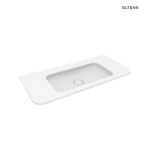 Oltens Hamnes umywalka 100x46,1 cm prostokątna meblowa PureSurface biały połysk 40214000