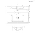 Oltens Hamnes umywalka 100x46,1 cm prostokątna meblowa PureSurface biały mat 40214900