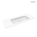 Oltens Hamnes umywalka 120x46,1 cm prostokątna meblowa PureSurface biały połysk 40215000