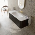 Oltens Hamnes umywalka 120x46,1 cm prostokątna meblowa PureSurface biały mat 40215900