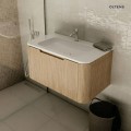 Oltens Hamnes umywalka 120x46,1 cm prostokątna meblowa PureSurface biały mat 40215900