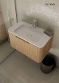 Oltens Hamnes umywalka 120x46,1 cm prostokątna meblowa PureSurface biały mat 40215900