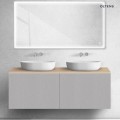 Oltens Lun Rilla szafka podumywalkowa 140 cm ryflowana kaszmir 60039900