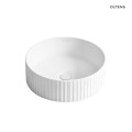 Oltens Hamnes Rila umywalka 40x40 cm nablatowa okrągła z powłoką SmartClean biała 40829000