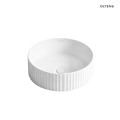 Oltens Hamnes Rila umywalka 36x36 cm nablatowa okrągła biała 40330000