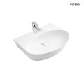 Oltens Luma umywalka 45,5x38,5 cm owalna ścienna z powłoką SmartClean biała 41506000