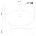 Oltens Luma umywalka 51x41,5 cm owalna ścienna z powłoką SmartClean biała 41507000