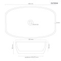 Oltens Svale umywalka 48,5x35 cm nablatowa owalna z powłoką SmartClean biała 40832000