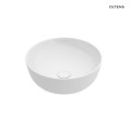 Oltens Svale umywalka 32,5x32,5 cm nablatowa okrągła z powłoką SmartClean biała 40833000