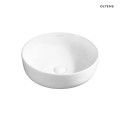 Oltens Svale umywalka 41,5x41,5 cm nablatowa okrągła z powłoką SmartClean biała 40835000