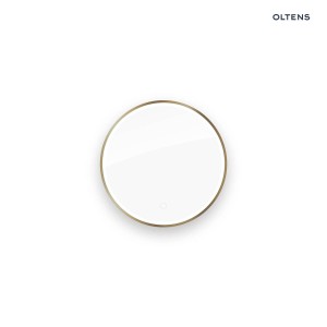Oltens Nordlis lustro 60 cm okrągłe z oświetleniem z przodu z matą grzewczą mosiądz szczotkowany 64100510