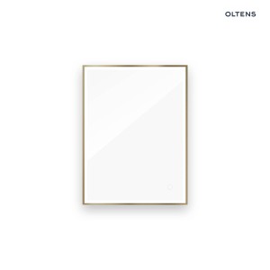 Oltens Nordlis lustro 60x80 cm prostokątne z oświetleniem z przodu z matą grzewczą mosiądz szczotkowany 64105510