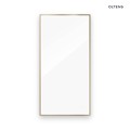 Oltens Nordlis lustro 60x120 cm prostokątne z oświetleniem z przodu z matą grzewczą mosiądz szczotkowany 64107510