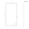 Oltens Nordlis lustro 60x120 cm prostokątne z oświetleniem z przodu z matą grzewczą mosiądz szczotkowany 64107510