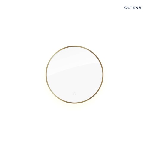 Oltens Nordlis lustro 60 cm okrągłe z oświetleniem od tyłu z matą grzewczą mosiądz szczotkowany 64108510