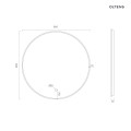 Oltens Nordlis lustro 80 cm okrągłe z oświetleniem od tyłu z matą grzewczą mosiądz szczotkowany 64109510