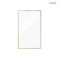 Oltens Nordlis lustro 60x100 cm prostokątne z oświetleniem od tyłu z matą grzewczą mosiądz szczotkowany 64111510