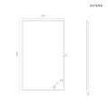 Oltens Nordlis lustro 60x100 cm prostokątne z oświetleniem od tyłu z matą grzewczą mosiądz szczotkowany 64111510