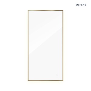 Oltens Nordlis lustro 60x120 cm prostokątne z oświetleniem od tyłu z matą grzewczą mosiądz szczotkowany 64112510