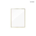 Oltens Nordlis lustro 60x80 cm prostokątne z oświetleniem od tyłu z matą grzewczą mosiądz szczotkowany 64115510