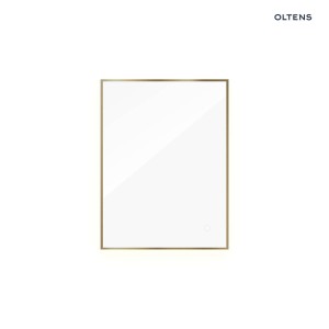 Oltens Nordlis lustro 60x80 cm prostokątne z oświetleniem od tyłu z matą grzewczą mosiądz szczotkowany 64115510