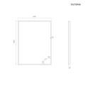 Oltens Nordlis lustro 60x80 cm prostokątne z oświetleniem od tyłu z matą grzewczą mosiądz szczotkowany 64115510