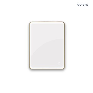 Oltens Nordlis lustro 60x80 cm prostokątne z oświetleniem z przodu z matą grzewczą mosiądz szczotkowany 64116510