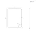 Oltens Nordlis lustro 60x80 cm prostokątne z oświetleniem z przodu z matą grzewczą mosiądz szczotkowany 64116510