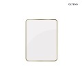 Oltens Nordlis lustro 60x80 cm prostokątne z oświetleniem od tyłu z matą grzewczą mosiądz szczotkowany 64119510
