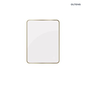 Oltens Nordlis lustro 60x80 cm prostokątne z oświetleniem od tyłu z matą grzewczą mosiądz szczotkowany 64119510