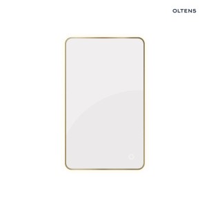 Oltens Nordlis lustro 60x100 cm prostokątne z oświetleniem od tyłu z matą grzewczą mosiądz szczotkowany 64120510