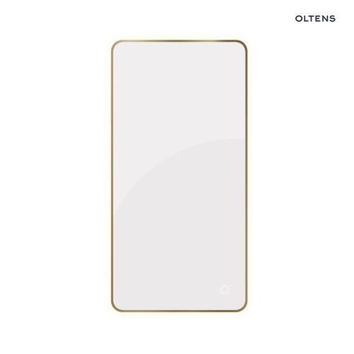 Oltens Nordlis lustro 60x120 cm prostokątne z oświetleniem od tyłu z matą grzewczą mosiądz szczotkowany 64121510
