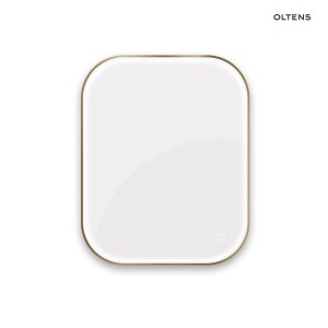 Oltens Nordlis lustro 80x100 cm prostokątne z oświetleniem z przodu z matą grzewczą mosiądz szczotkowany 64124510