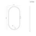Oltens Nordlis lustro 50x100 cm owalne z oświetleniem z przodu z matą grzewczą mosiądz szczotkowany 64128510
